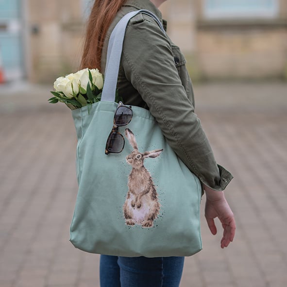 'Hare and the bee' canvas bag by Wrendale Designs