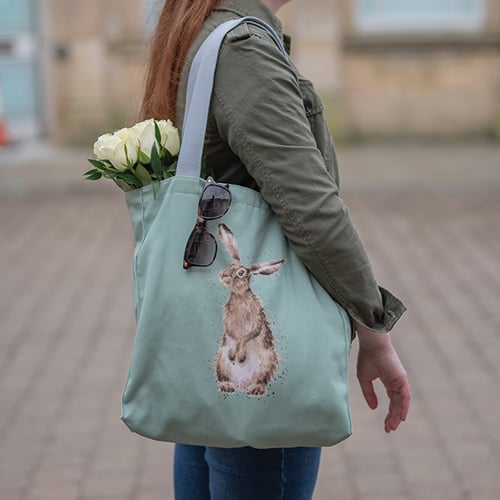 Hare and the bee canvas bag by Wrendale Designs