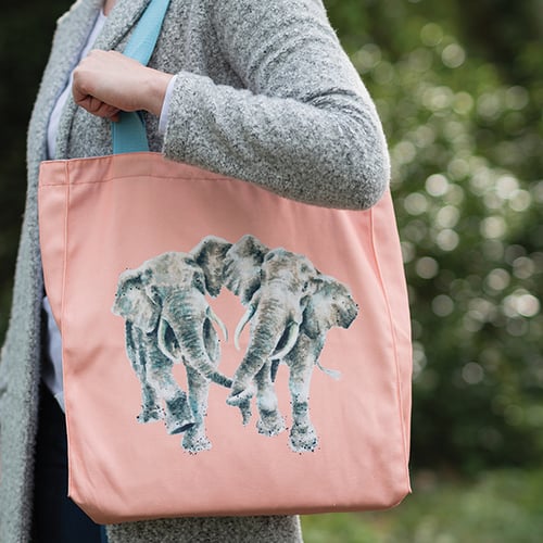 Age is Irrelephant canvas bag by Wrendale Designs