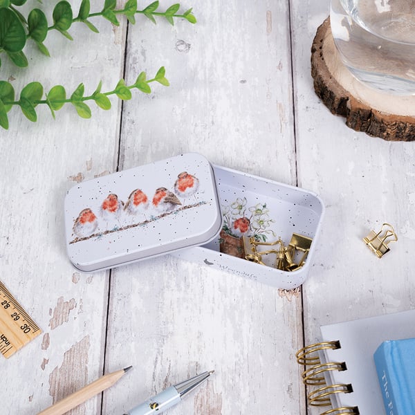 'Jolly Robin' mini gift tin by Wrendale designs