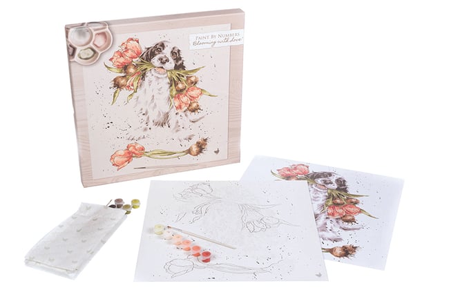 Blooming with love spaniel paint by numbers by Wrendale Designs
