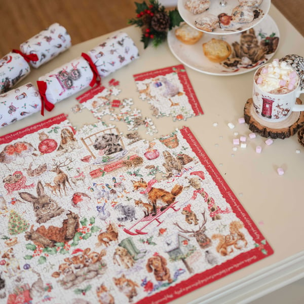 'Country set Christmas' puzzle by Wrendale Designs
