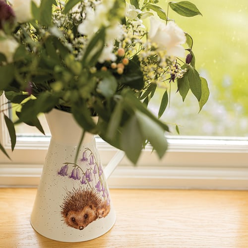 'Love and Hedgehugs' flower jug by Wrendale Designs