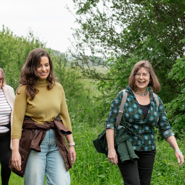 Hayley pictured with Amanda on a Wrendale walk