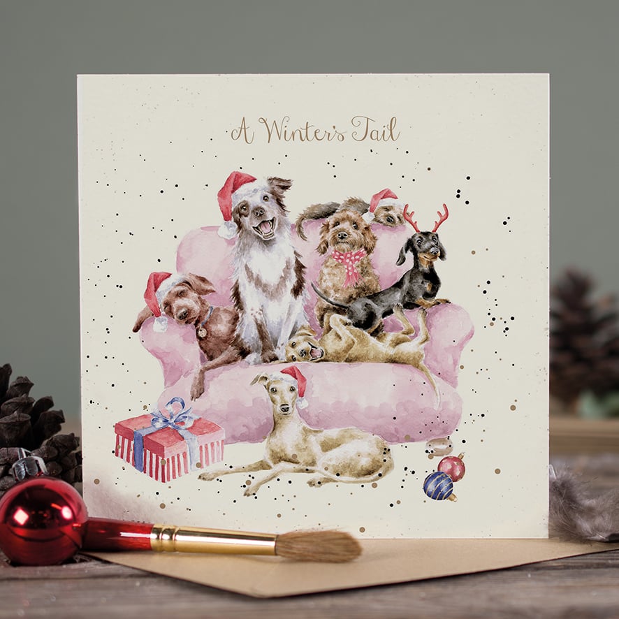 Wrendale dog Christmas card