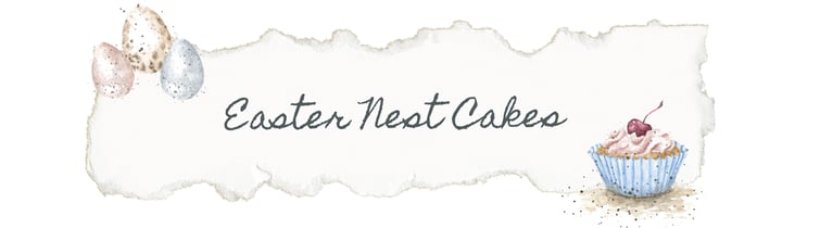 Easter nest cakes