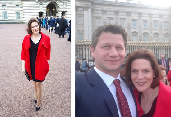 Hannah and Jack pictured at Buckingham palace for the Queen's Award