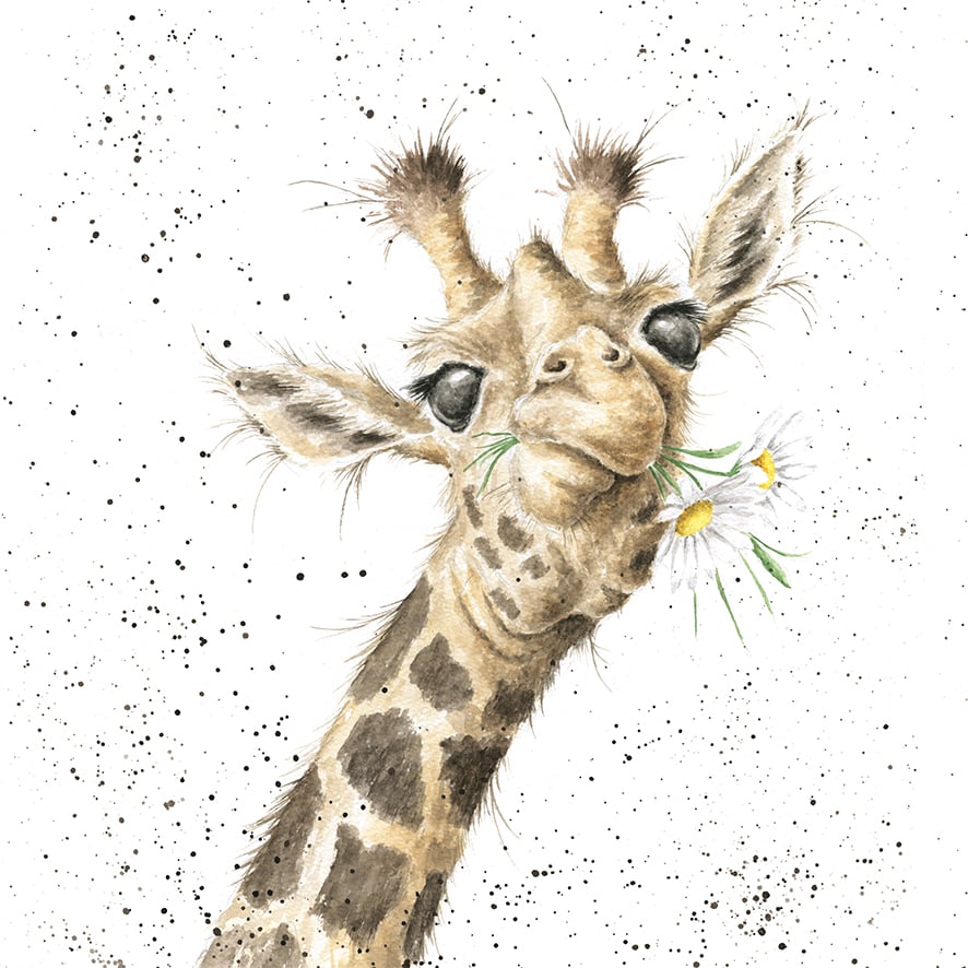 Wrendale 'Flowers' giraffe artwork